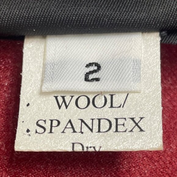 Ahni Womens Red & Black Wool Blend Wrap Jacket With Botanical Print Size 2 - Picture 6 of 7